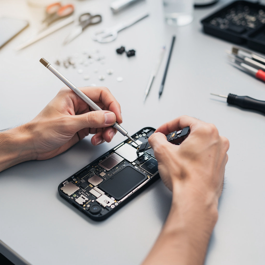 TECH N FIX - REPAIR CENTER technician performing professional mobile phone repair in National City, CA